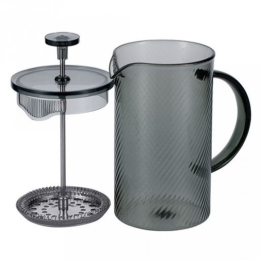 Френч-пресс стеклянный корпус Franco 0,6л, д9см, h19см, боросиликатное стекло, крышка/пресс из нержавеющей стали, черный, цветная коробка, Regent (Китай) - Домашняя Мода фото 3