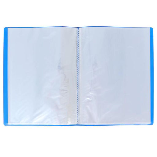 Папка с 40 вкладышами А4, 500 мкм, Calligrata, карман на корешке, синяя  фото 2