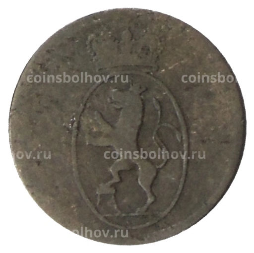 Монета 1 пфенниг 1831 год Немецкие государства  Рейсс  Грейц