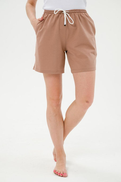 Шорты женские из футера Таиланд бежевый - Амадэль фото 2