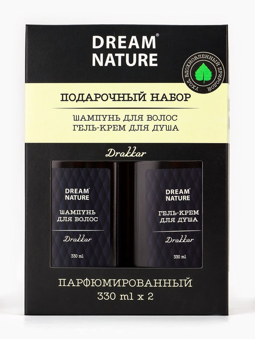 Подарочный набор женский DREAM NATURE Drakkar: шампунь и гель-крем для душа по 330 мл