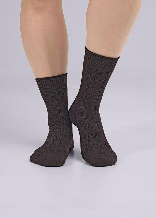 CLE Носки жен.Д2403 fashion база хл+па коричневый