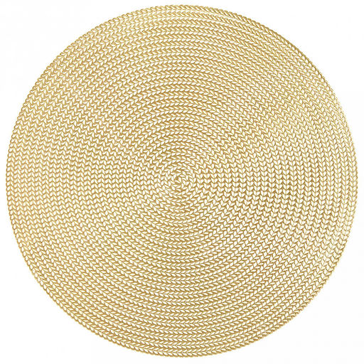 Салфетка декоративная "Колос" д38см ПВХ, золото (Китай)