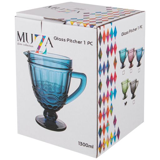 КУВШИН СЕРПЕНТИНА 1300 МЛ. / ВЫСОТА=20 СМ. СЕРИЯ MUZA COLOR (КОР=12ШТ.) - Lefard фото 2