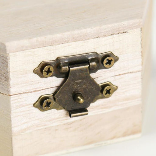 Цена за 2 шт. Шкатулка для росписи дерево «Шестигранник» 9×4.5×8 см