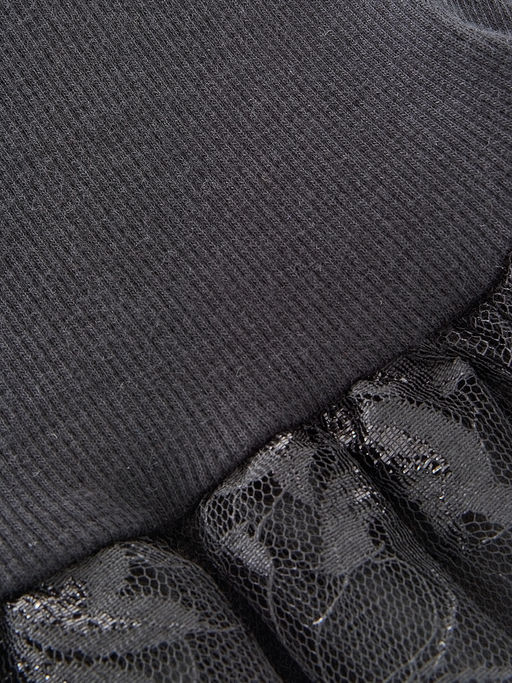 Черное комбинированное нарядное платье UD 6232 черный - Mini maxi фото 7