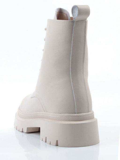 04-PAS70-2Z LT. BEIGE Ботинки зимние женские (натуральная кожа, 100% шерсть)