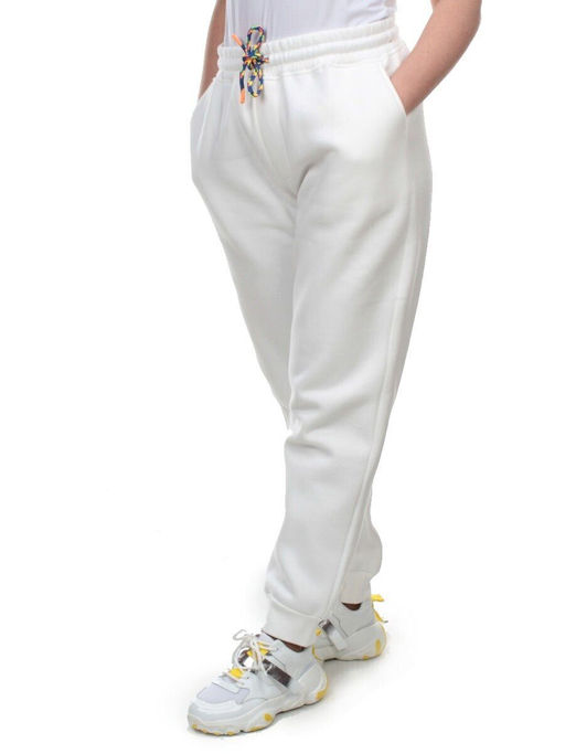 M047 WHITE Брюки спортивные женские на флисе (100% хлопок) 7986 - Fashion фото 3
