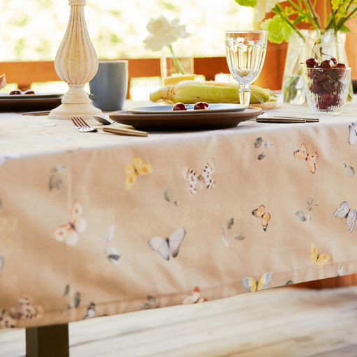 Скатерть Этель Butterflies 146×250 см, 100% хлопок, рогожка 186 г/м²