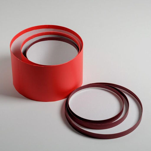 Набор коробок для цветов 3 в 1, упаковка подарочная, Красный, 18?18?13 см - 25?25?15 см