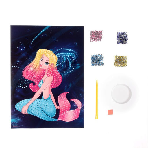 Алмазная мозаика с частичным заполнением для детей «Русалочка»