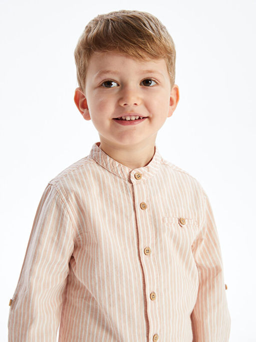 Hakim Yaka Uzun Kollu ?izgili Erkek Bebek G?mlek - Waikiki фото 2