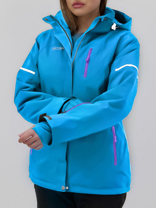 Куртка горнолыжная Chunmai 01_1Gl женская голубая утеплитель 480-580 г/м² фото 5