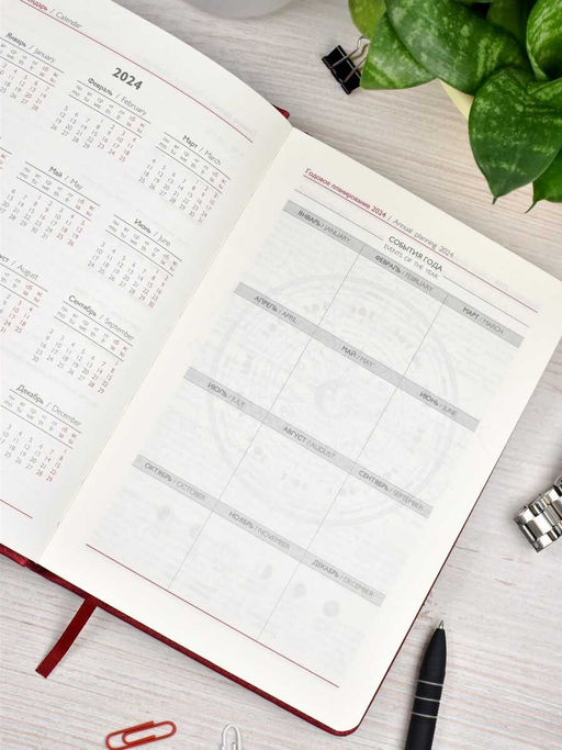 Ежедневник датированный 2024 ESCALADA, АСТРОЛОГИЧЕСКИЙ, А5, 200 л., арт. 63730/ 15 СОФТ-ТАЧ МЕТАЛЛИК КРАСНЫЙ  фото 24