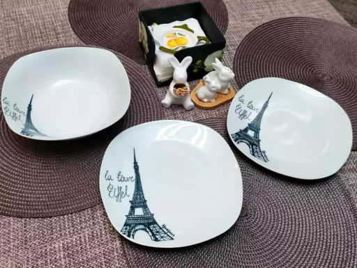 Тарелка десертная Париж квадрат керамика 20см 17-083 (307935) /DАNIKS/