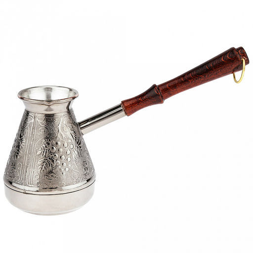 Турка медная 300мл "Виноград", д8,5см, h10см, s0,8мм, деревянная ручка (Россия)