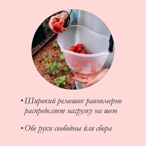 Цена за 2 шт. Ёмкость для сбора ягод, 3 л, прозрачная