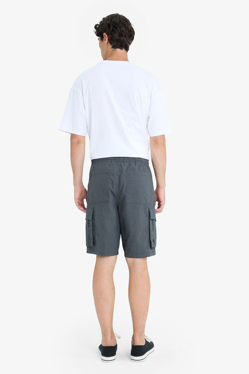 Kargo Fit Gabardin Bermuda _ort - Defacto фото 8