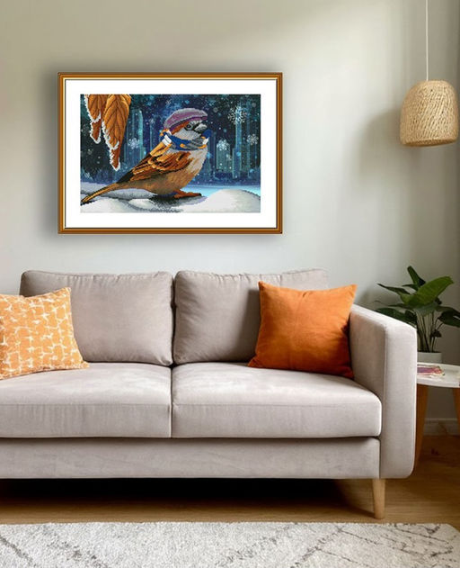 Набор для вышивания Нова Слобода СР 4232 Утеплился! Жду! 29 х 19 см