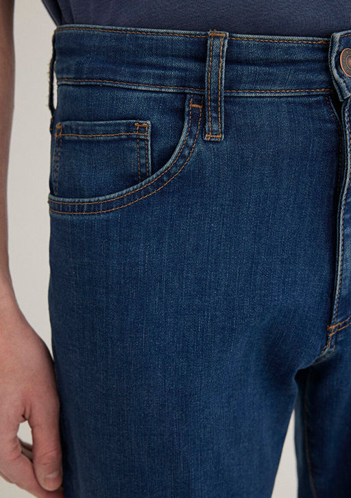 177 Koyu Mavi Comfort Jean Pantolon  фото 7