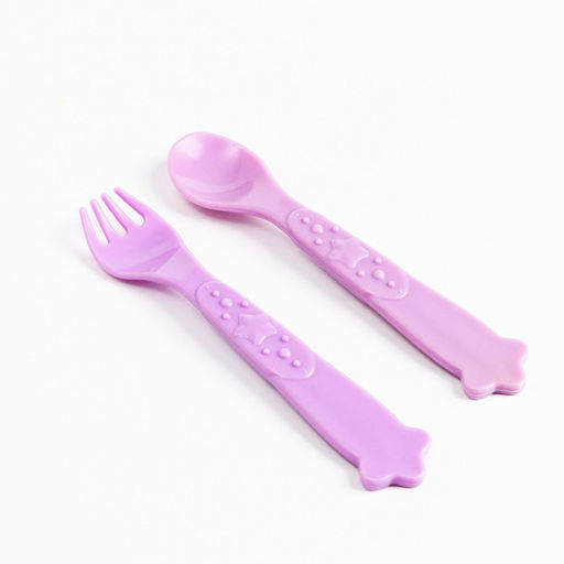 Тарелка M&B «Единорожек», на присоске 250 мл, в наборе вилка, ложка