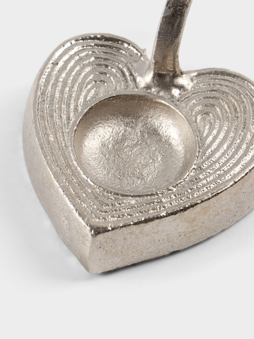Подсвечник с ручкой Сердце, 12?9.5?5.5 см, алюминий