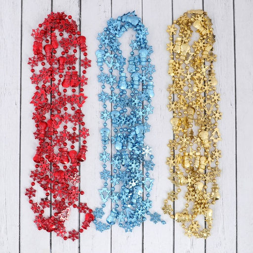 Бусы на ёлку Снежинки, длина 2.7 м, d=2.3 см, МИКС - Зимнее волшебство фото 7