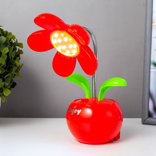 Настольная лампа «Цветок» LED 2Вт USB МИКС 12×27 см RISALUX