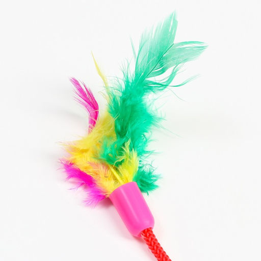 Шар-погремушка сизалевый с перьями, 4.5 см, оранжевый - Пижон фото 3