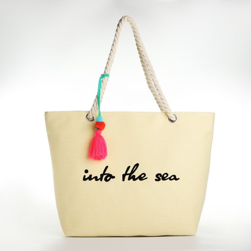 Сумка пляжная Into the sea, 50*34,5*14 см, бежевый цвет - Nazamok фото 9