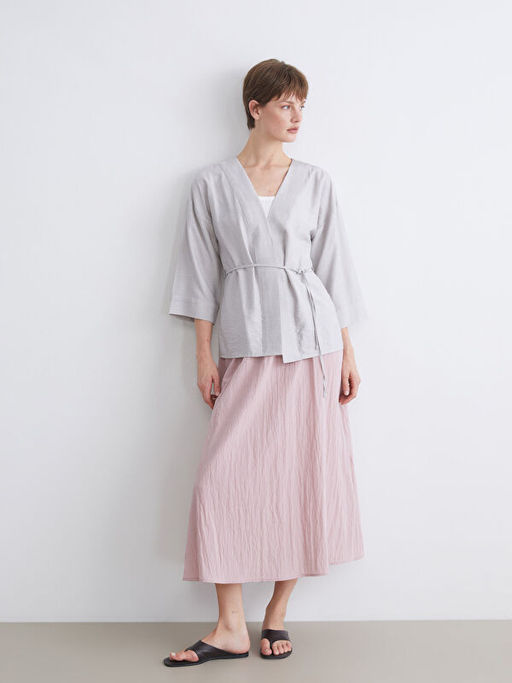 ?al Yaka Modal Kar???ml? Kad?n Kimono