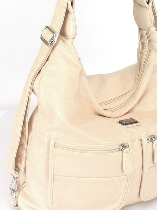 Сумка женская искусственная кожа Guecca-8615 (рюкзак-change), 2отд, бежевый SALE 243867 - Adelia фото 9