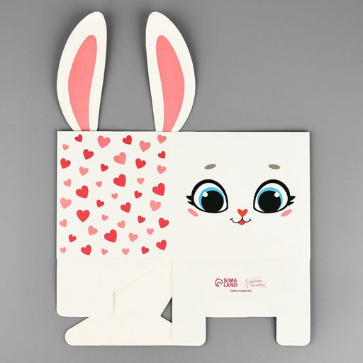 Цена за 2 шт. Коробки для мини букетов «Зайка», 12 х 20 х 10 см