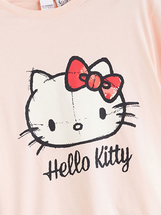 Hello Kitty Bask?l? K?z ?ocuk ?ortlu Pijama Tak?m?