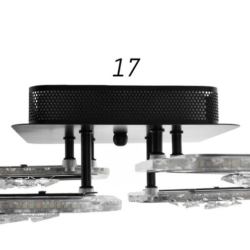 Люстра с ПДУ 1525/4BK LED 96 Вт 3000-6000К диммер черный 71×10 см BayerLux