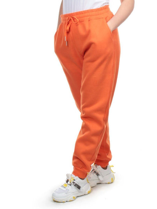 M049 ORANGE Брюки спортивные женские на флисе (100% хлопок) 7986 - Fashion фото 3