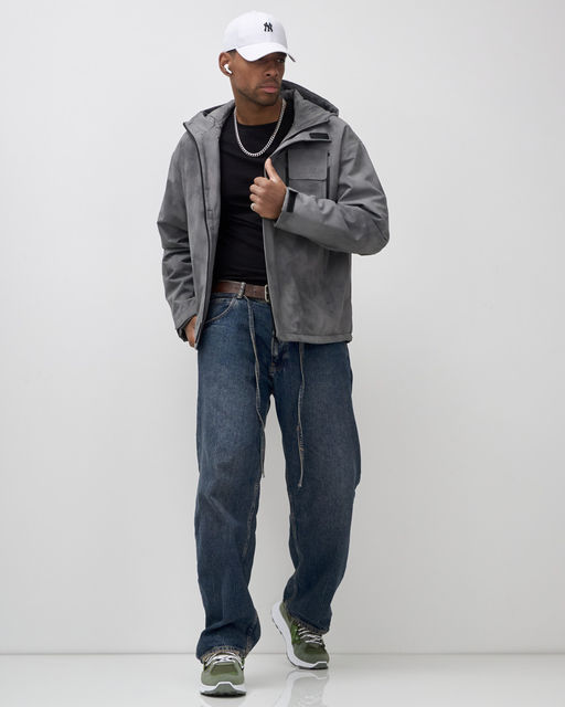 Куртка спортивная мужская весна осень серого цвета 25473Sr - Mtforce фото 11