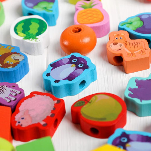 Шнуровка «Учимся считать», 50 элементов, МИКС