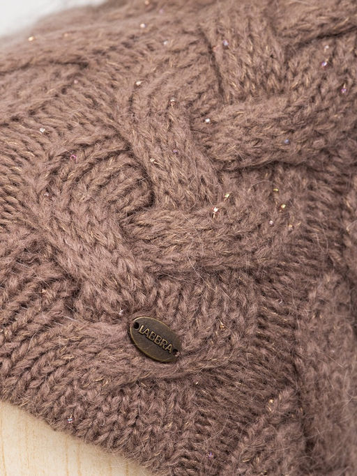 Шапка жен. шерсть+мох+акр LB-N88018 cacao - Labbra фото 3