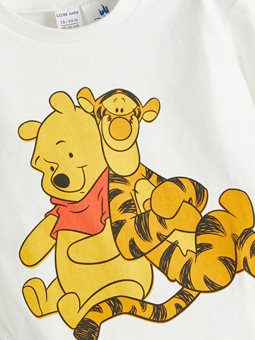 Winnie the Pooh Bask?l? Erkek Bebek Ti??rt ve E?ofman Alt? 2li