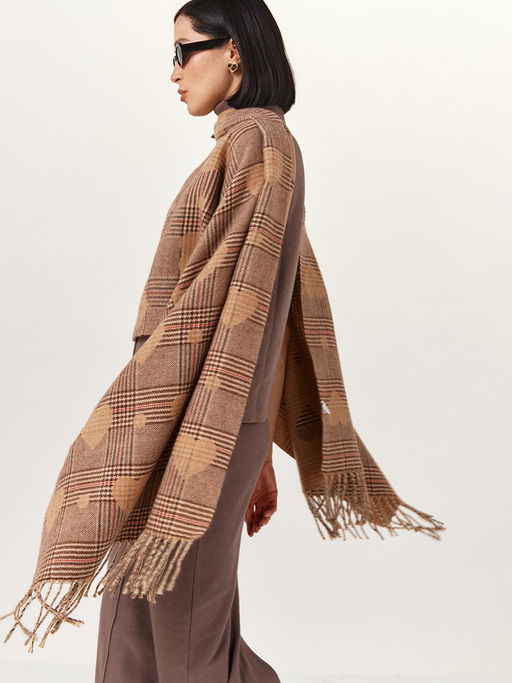 в составе ШЕРСТЬ и кашемир Большой, мягкий, теплый двусторонний палантин. - Tantino фото 6