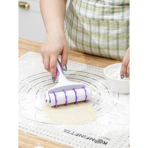 Валик для нарезки теста Доляна Лепота, 12,5?3?19 см, 4 насадки, цвет белый  фото 5