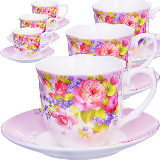 25960 Коф сервиз 12пр (чашка 80мл+блюдце) LR (х12)