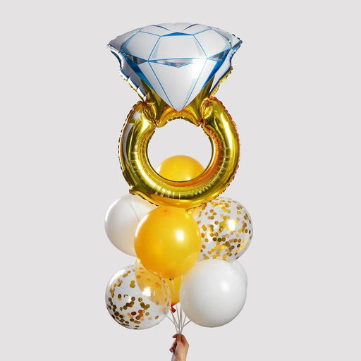 Цена за 2 шт. Воздушные шары, букет «Кольцо», набор 10 шт., с конфетти