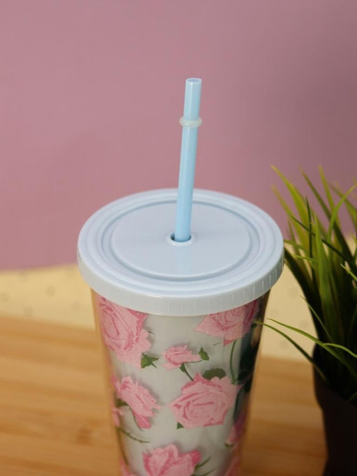 Тамблер iLikeGift "Spicy roses", blue (450 мл)