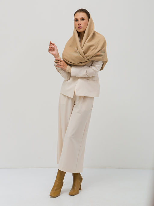 Большой теплый двусторонний палантин В СОСТАВЕ ШЕРСТЬ - Tantino фото 4