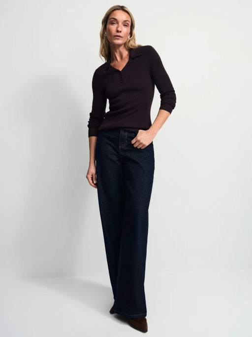 Джинсы wide leg с высокой посадкой / Zarina