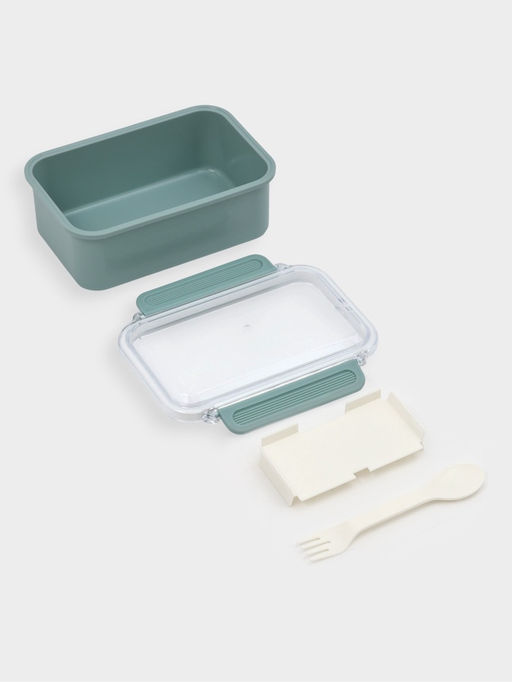 Ланч - бокс, контейнер для еды «Нордик», с приборами, 2 ячейки, 700 мл, 17×12.5×7, пластик, МИКС