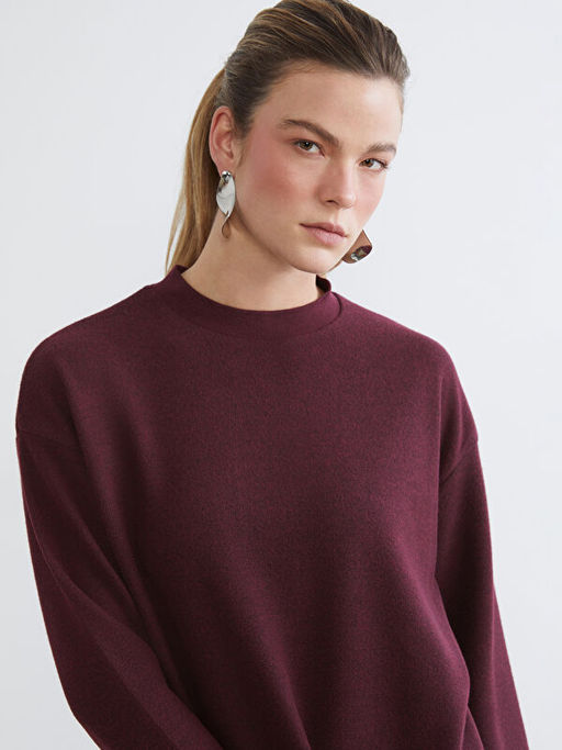 Bisiklet Yaka Oversize Kad?n Ti??rt