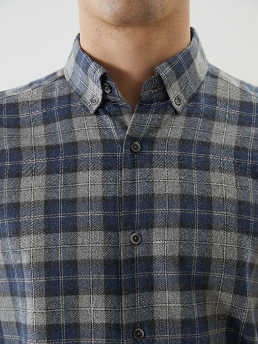 Regular Fit Uzun Kollu Ekose Erkek G?mlek